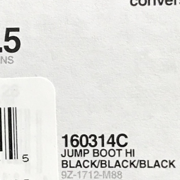 Converse Jump Boot Hi Triple‎ Black Shoes - Picture 7 of 7